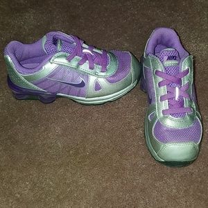 Purple and Silver Nike Shox
